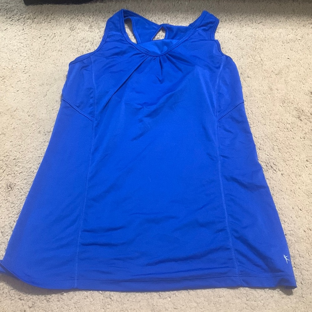 Danskin royal blue workout tank with built in bra - size m